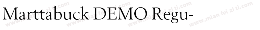 Marttabuck DEMO Regu字体转换